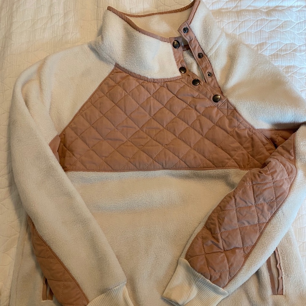 A&F asymmetrical fleece